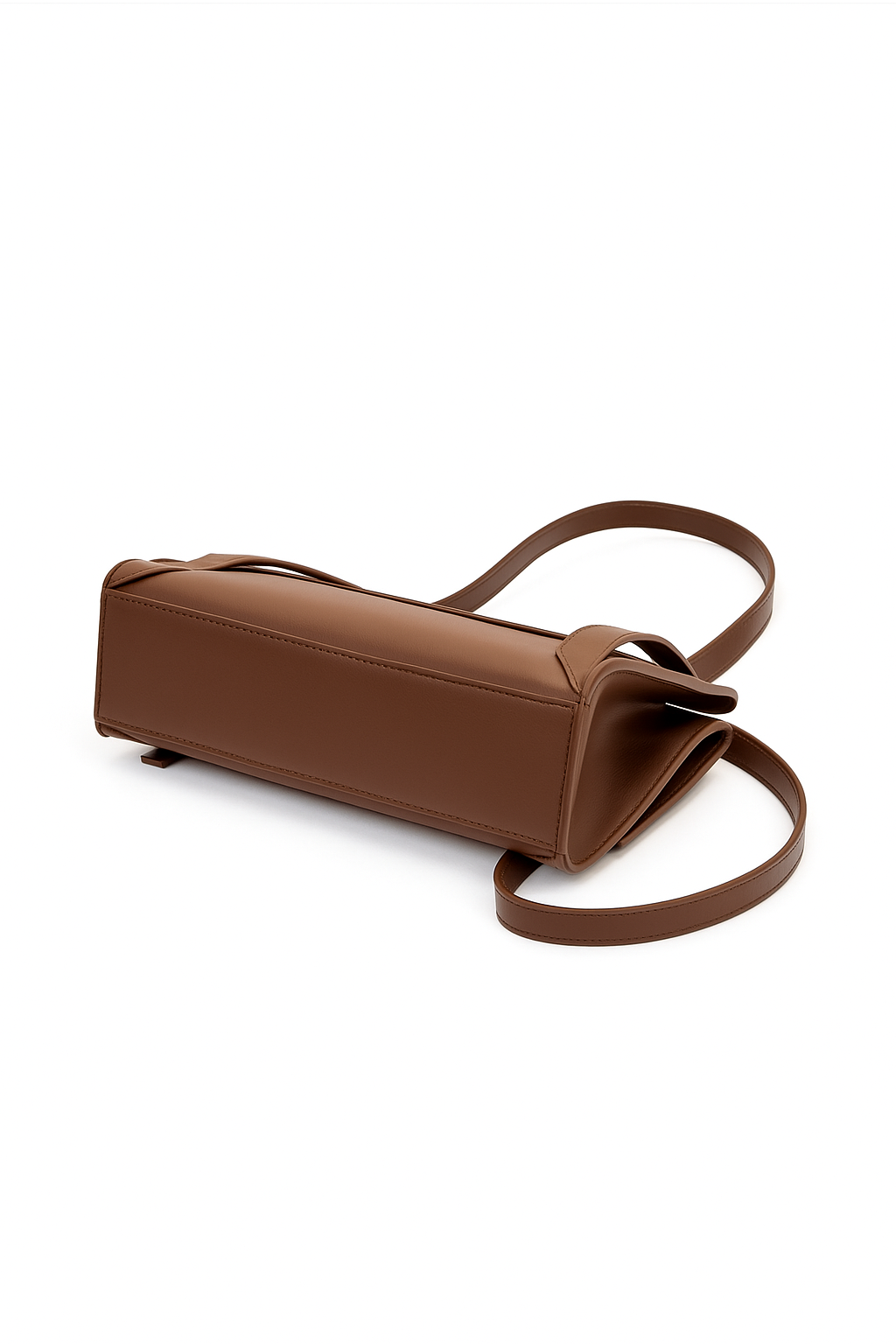 Rechteckige Schultertasche aus Kunstleder mit breitem verstellbarem Riemen – Modern und Elegant