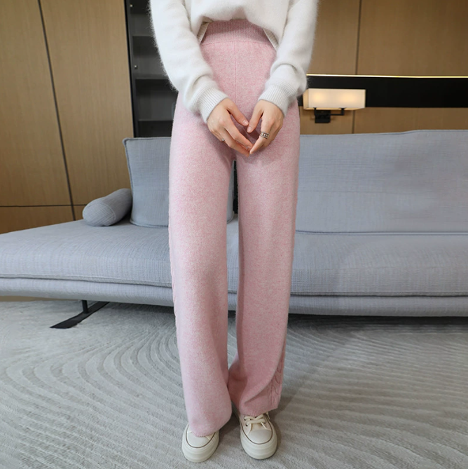 Damenhose aus 100 % hochwertiger australischer Wolle – weiter Schnitt – 6 Farben – Größen S bis XXXL