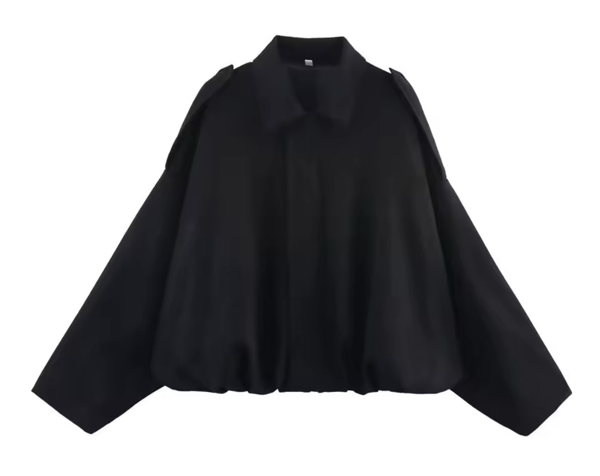 Damenjacke im Oversized-Schnitt aus Wildlederoptik – Lässiger Herbst-/Wintermantel mit Taschen