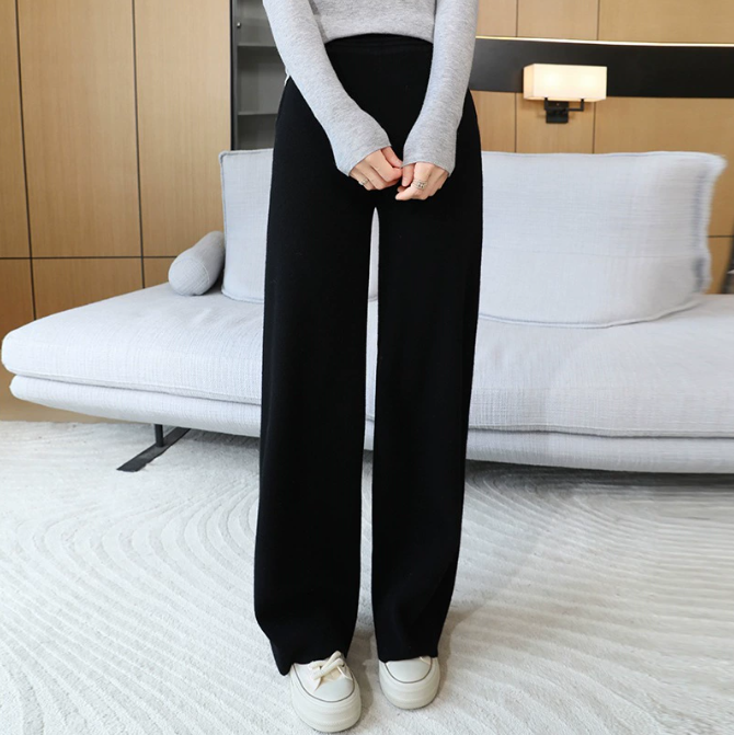 Damenhose aus 100 % hochwertiger australischer Wolle – weiter Schnitt – 6 Farben – Größen S bis XXXL