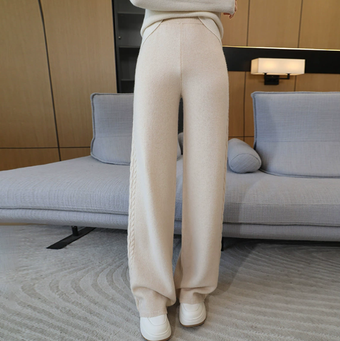 Damenhose aus 100 % hochwertiger australischer Wolle – weiter Schnitt – 6 Farben – Größen S bis XXXL