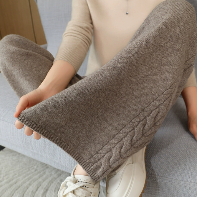 Damenhose aus 100 % hochwertiger australischer Wolle – weiter Schnitt – 6 Farben – Größen S bis XXXL