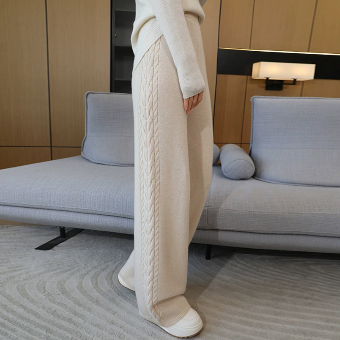 Damenhose aus 100 % hochwertiger australischer Wolle – weiter Schnitt – 6 Farben – Größen S bis XXXL